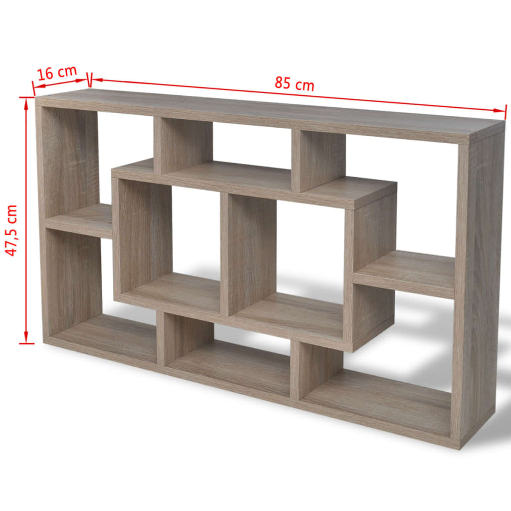 Wall Shelf | Oak | Melamine faced Engineered wood | 85 cm wide