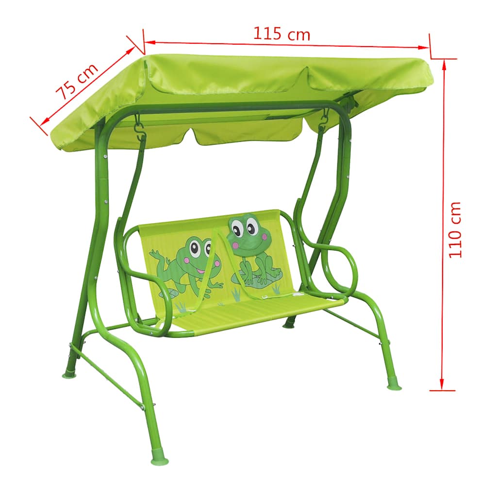 Swing Chair | Green | Steel | Medium | Seats 2 | Swing Seat | Rectangular