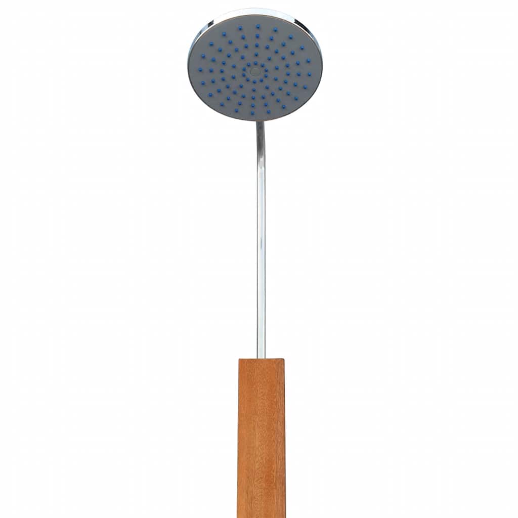 Outdoor Shower | Brown and Silvery | Eucalyptus hardwood and steel