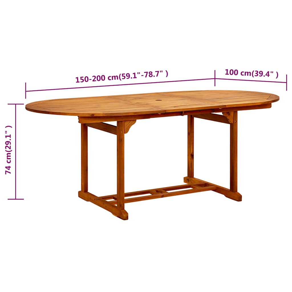 Dining Table | Natural wood | Acacia hardwood | Large | Extendable