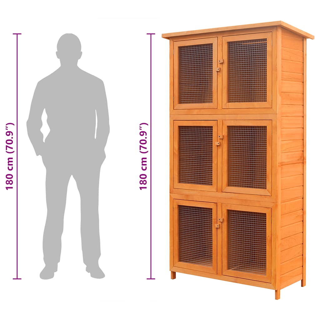 Animal Cage | Brown | Treated fir wood | Durable | Animal Cage