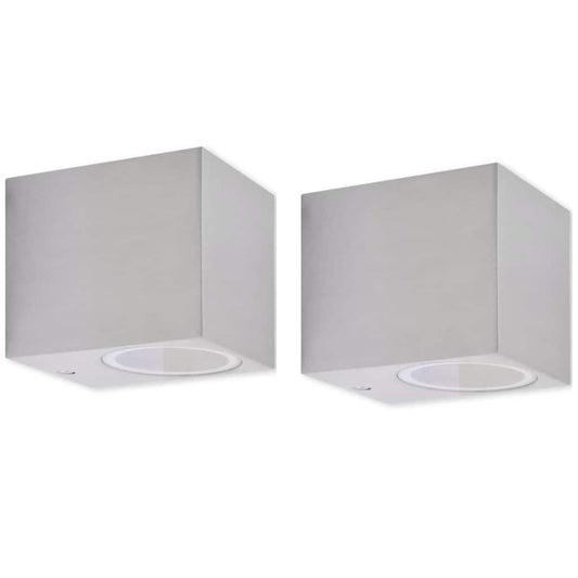 Outdoor Wall Light | Set of 2 | Stainless Steel | Die-cast aluminium