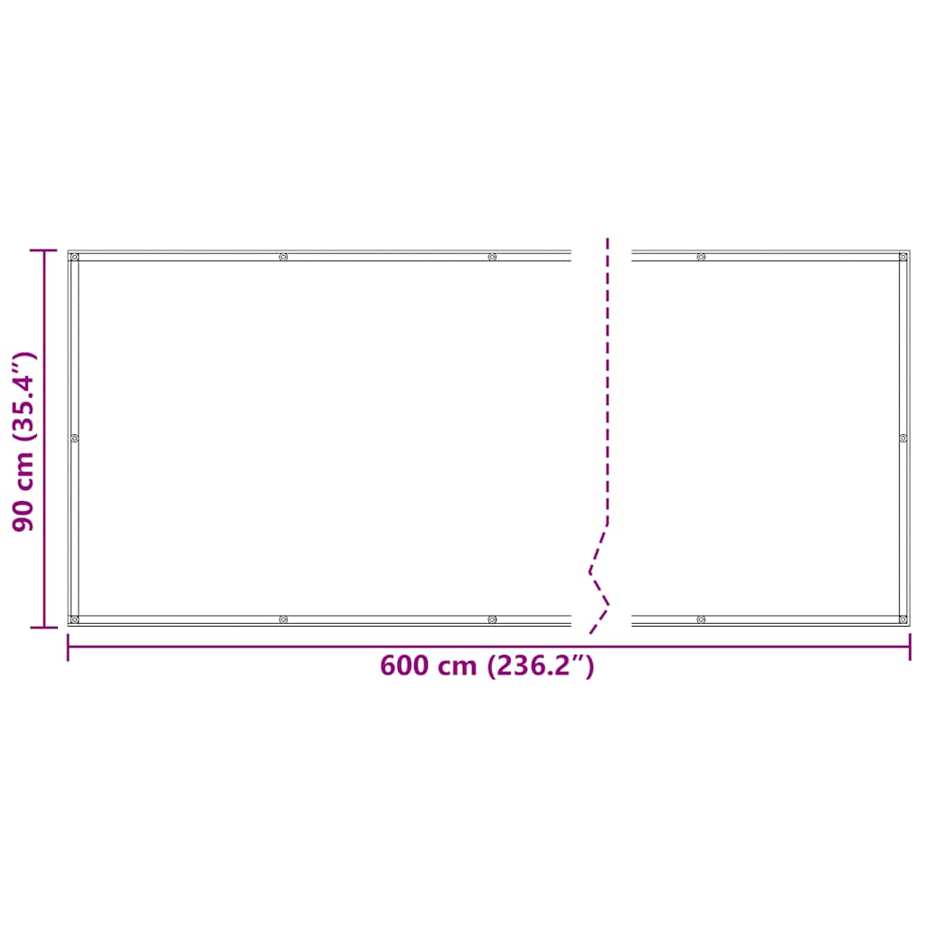 Balcony Screen Oxford Fabric 90x600 cm Anthracite