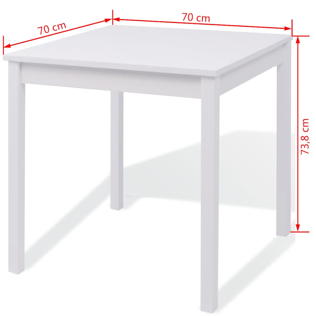 Dining Table And Chair | White | Pinewood | Small | Durable