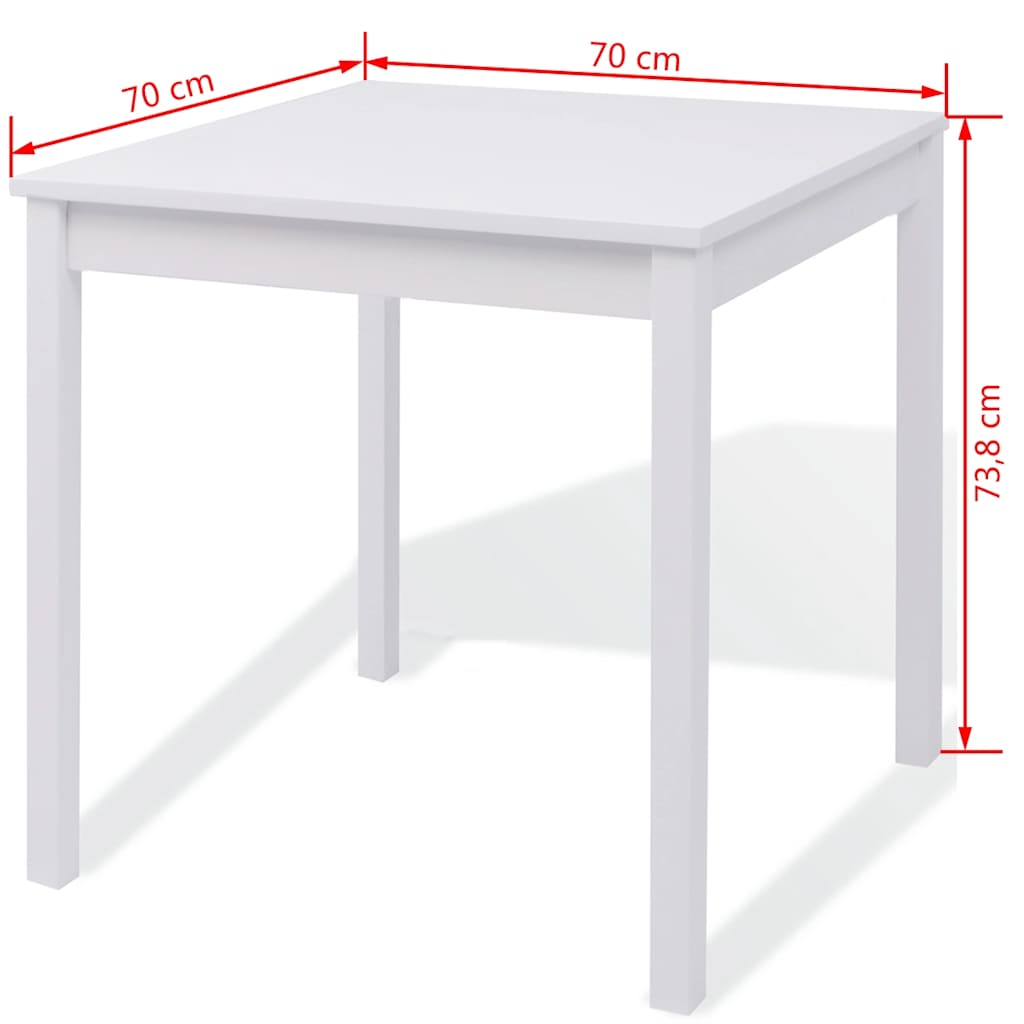 Dining Table And Chair | White | Pinewood | Compact | Durable