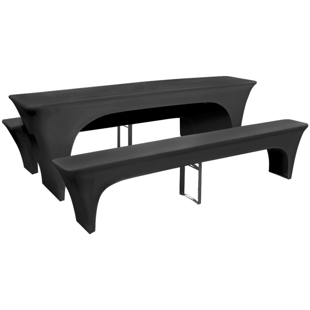 Table Cover | Set of 3 | Anthracite | Polyester 90%, Elastane 10% | Large