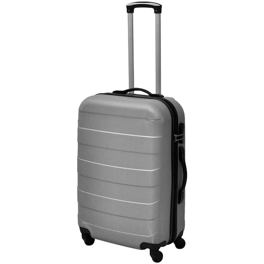 Three Piece Hardcase Trolley Set Silver 45.5/55/66 cm