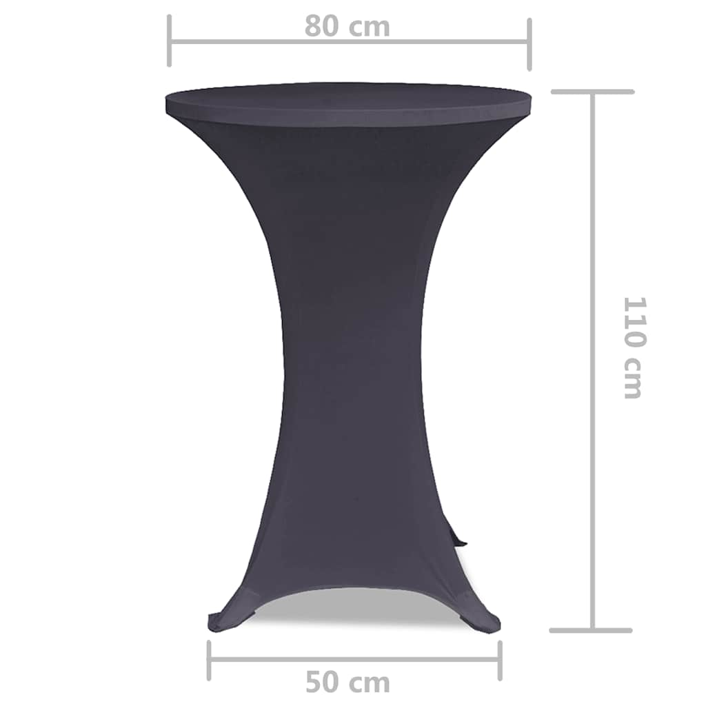 Table Cover | Set of 2 | Anthracite | Polyester 90%, Elastane 10%
