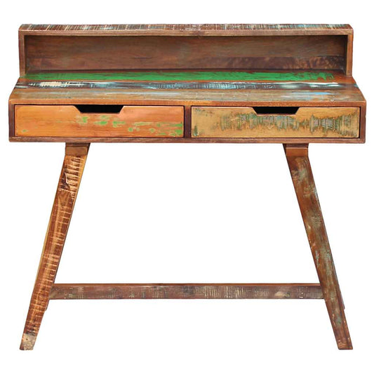 Desk | Multicolour | Solid reclaimed wood | 100x45x90 cm | Desk