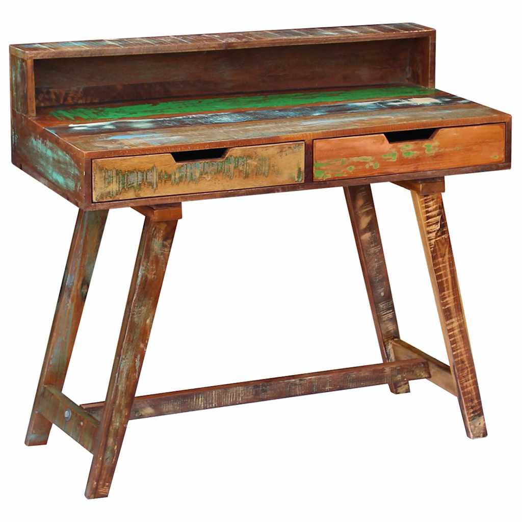 Desk | Multicolour | Solid reclaimed wood | 100x45x90 cm | Desk