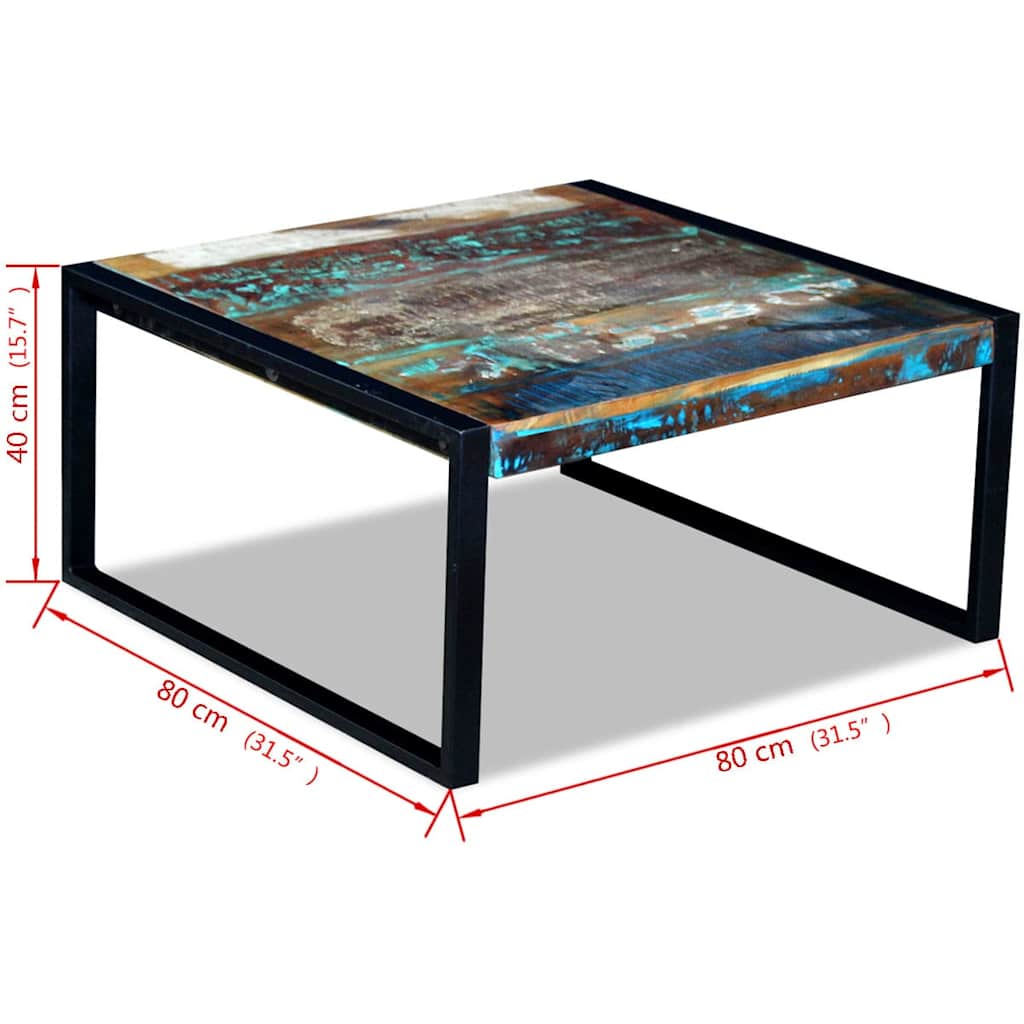 Coffee Table | Varied colors due to reclaimed wood | Solid Reclaimed Wood