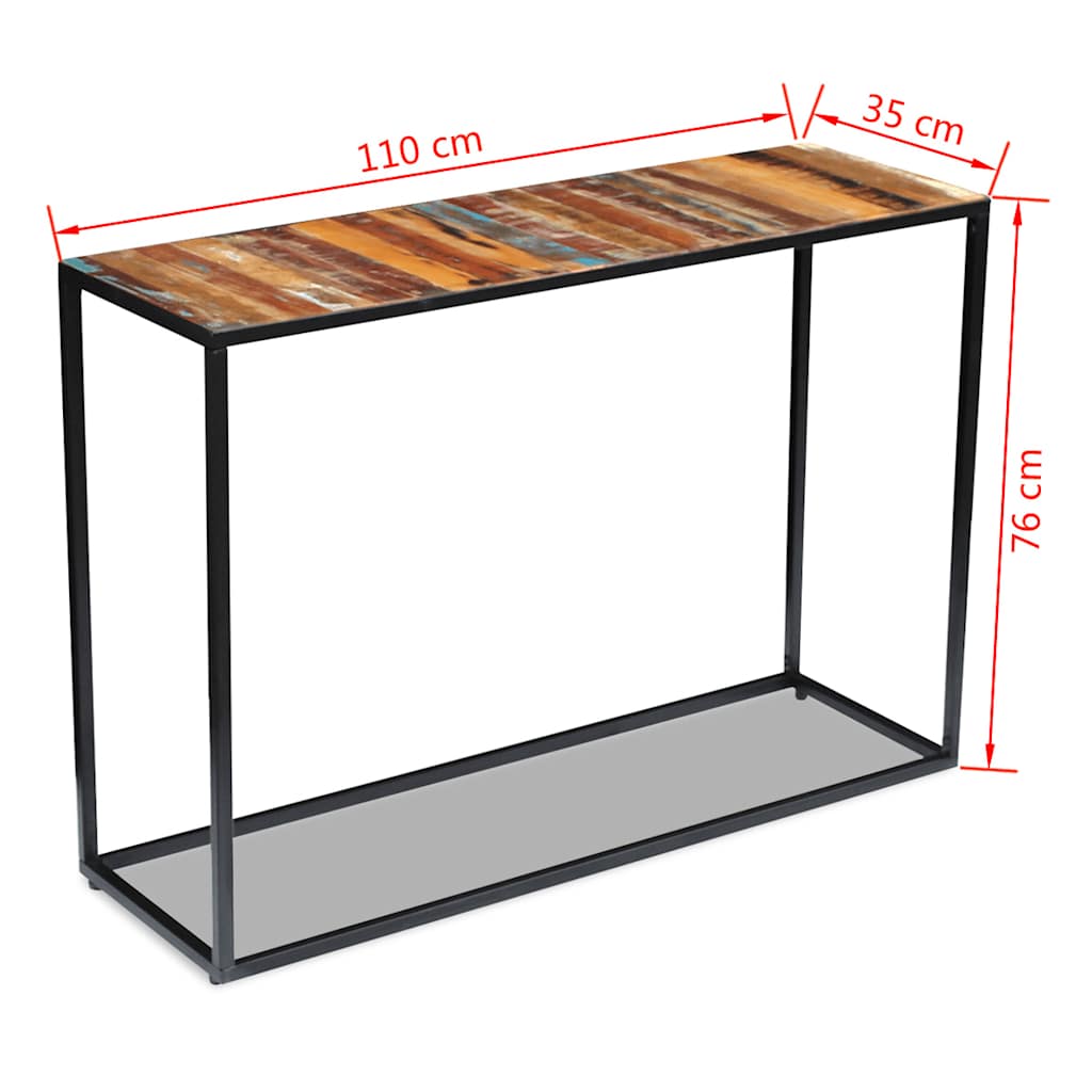 Console Table | Multicolour | Reclaimed wood | Medium | Decorative Inlays