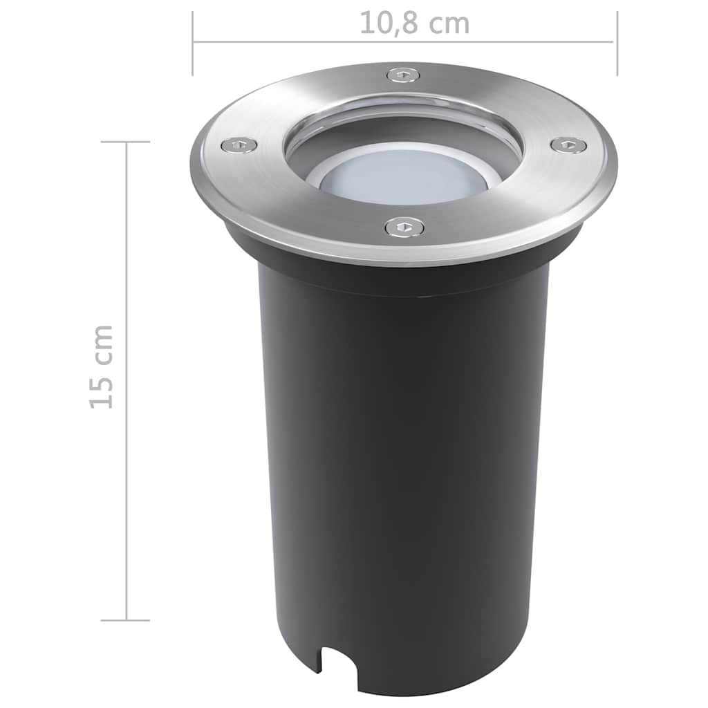 Ground Light | Set of 3 | Silver and black