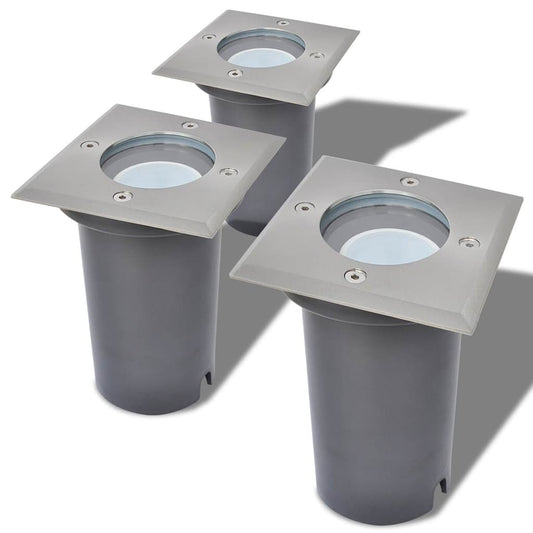 Ground Light | Set of 3 | Silver and grey