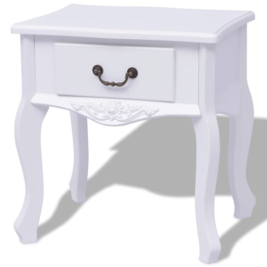 242750 vidaXL Bedside Cabinets 2 pcs MDF White