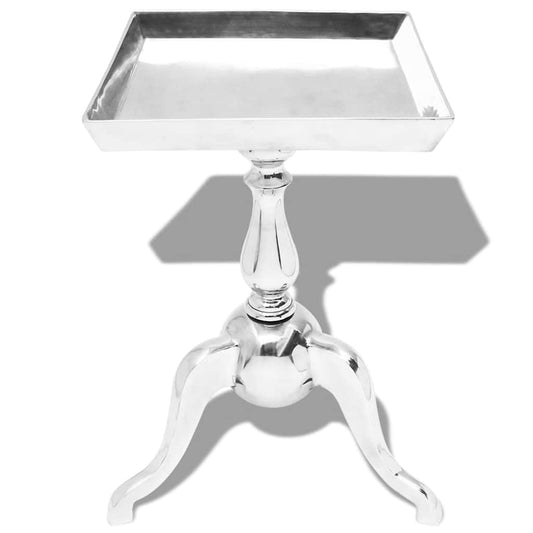 243511 vidaXL Side Table Square Aluminium Silver