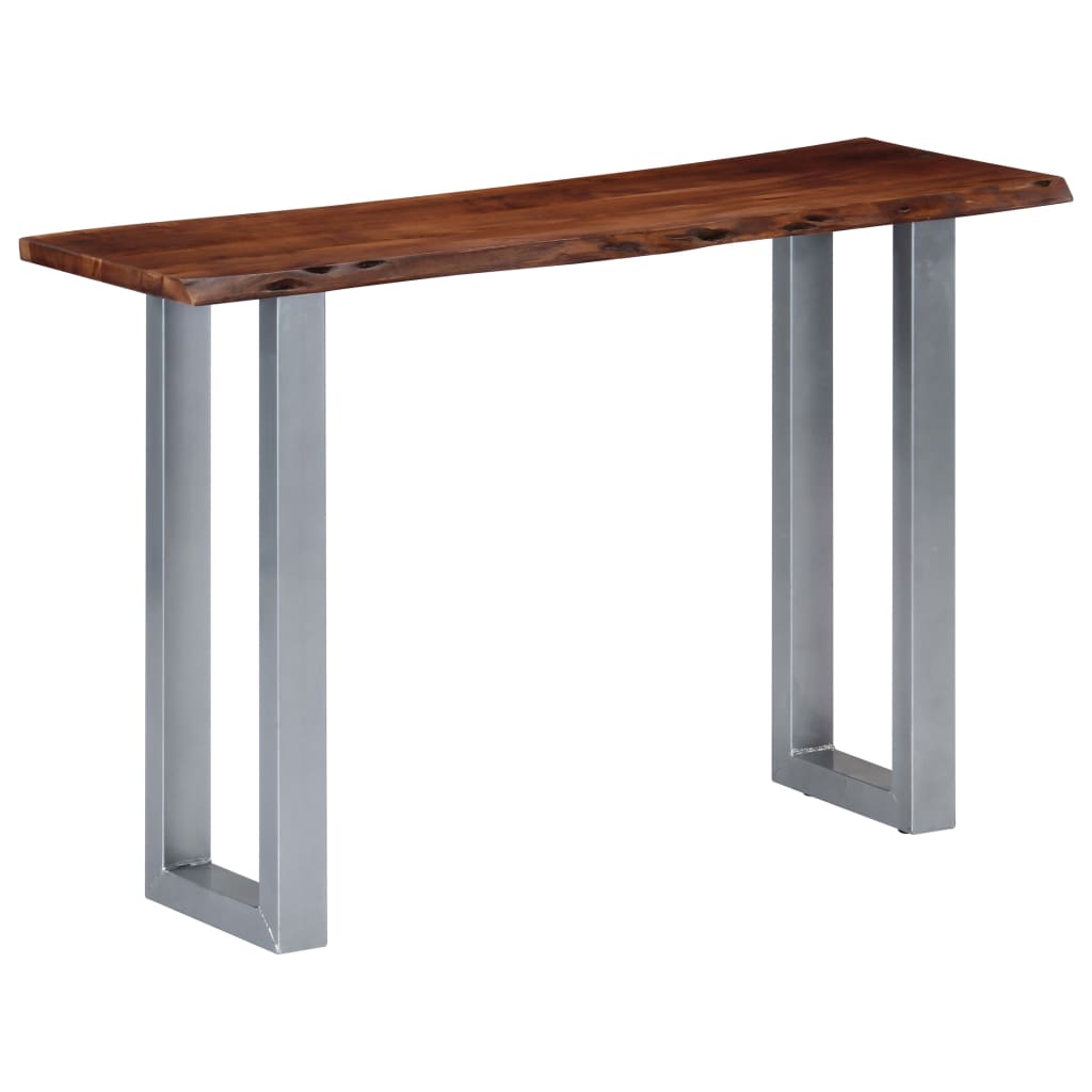 Console Table | Brown and silver