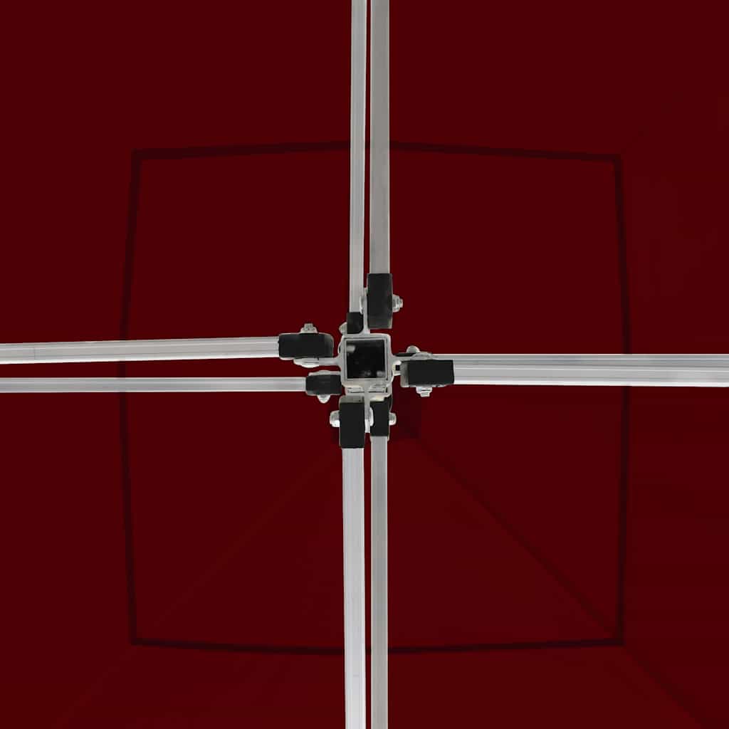 Professional Folding Party Tent with Walls Aluminium 3x3 m Wine Red