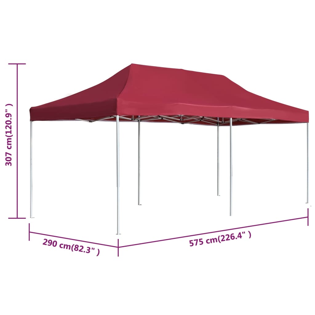 Party Tent | Wine Red | Aluminium alloy, Oxford fabric with PVC coating