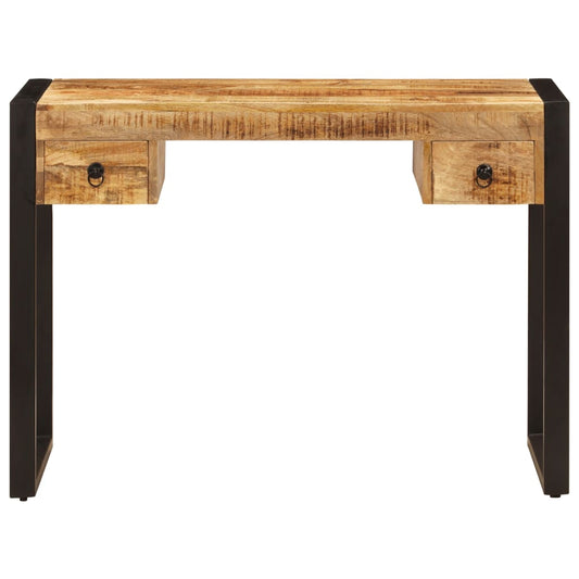 247400 vidaXL Desk with 2 Drawers 110x50x77 cm Solid Mango Wood