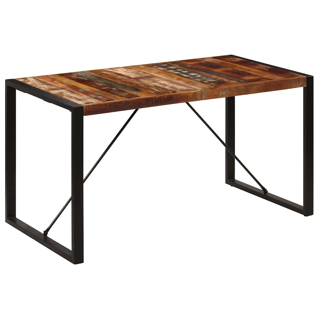 Dining Table | Multicolour | Solid reclaimed wood and powder-coated steel