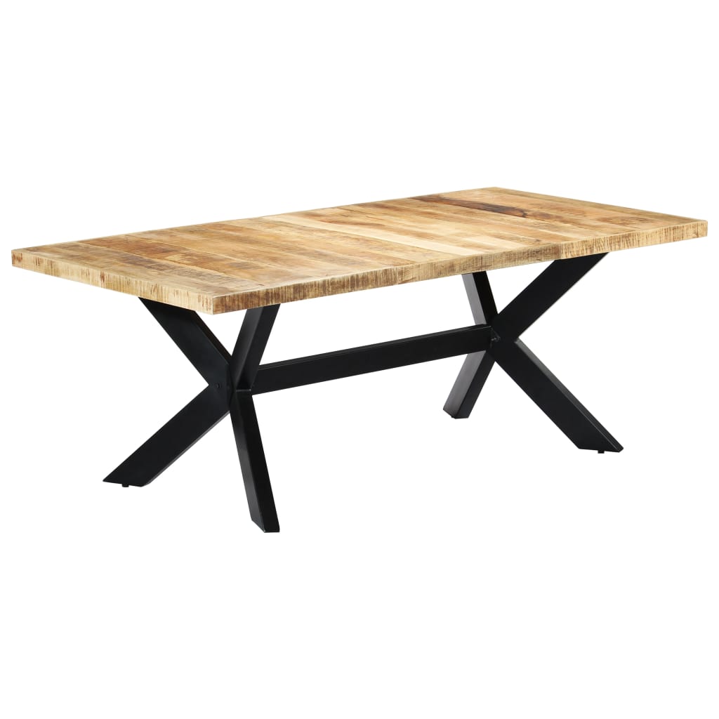 vidaXL Dining Table Brown Solid Mango Wood 78.7 x 39.4 x 29.5 in