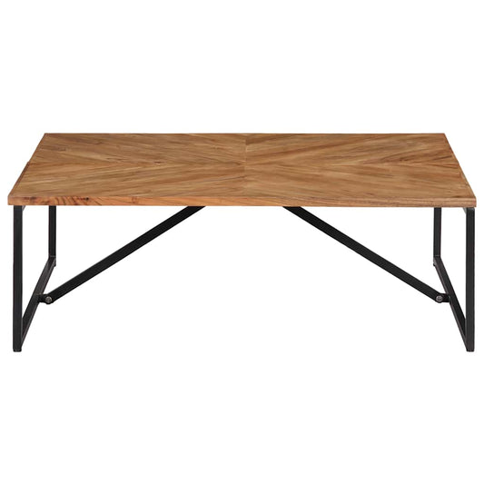 Coffee Table | White, Brown | Solid Acacia wood | 110x110x35 cm | Durable