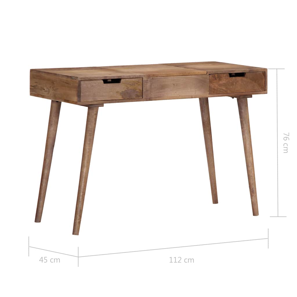 247700 vidaXL Dressing Table 112x45x76 cm Solid Mango Wood