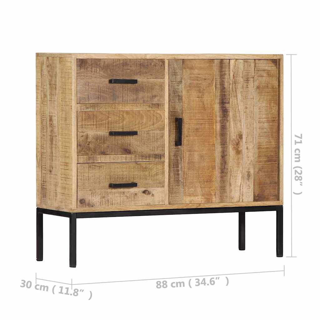 Sideboard | Mango Wood with Iron | Solid Mango Wood | Medium | Sideboard
