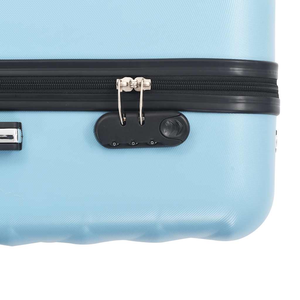 91889 vidaXL Hardcase Trolley Set 3 pcs Blue ABS