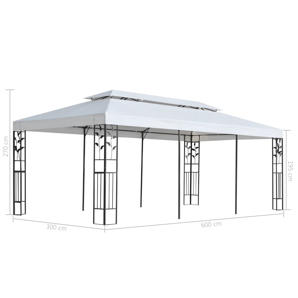 Gazebo 9.8'x19.7'White