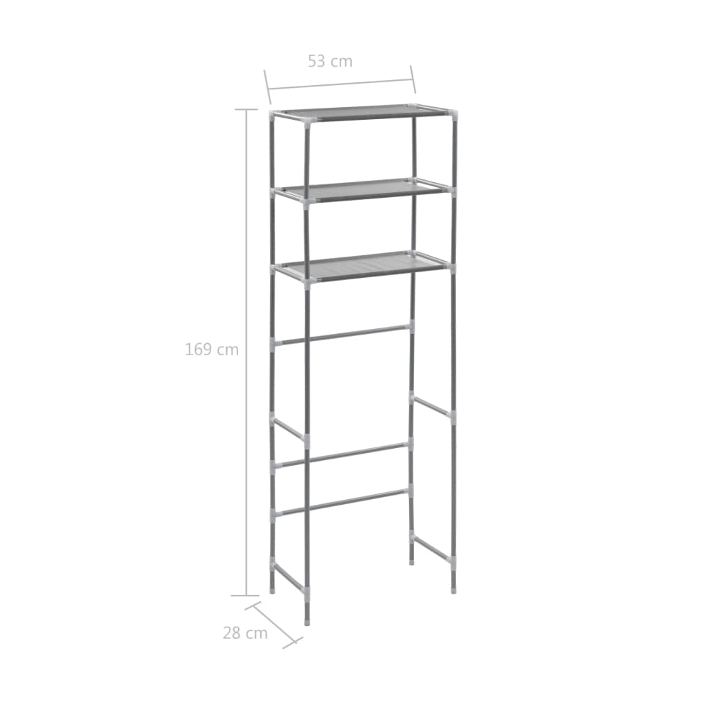 Storage Rack Over Toilet Silver