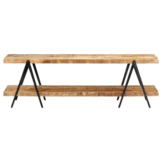 TV Cabinet | Natural wood with black metal