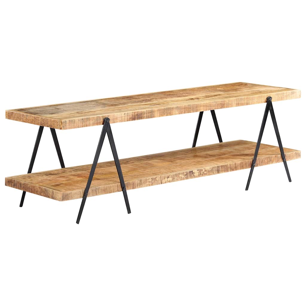 TV Cabinet | Natural wood with black metal