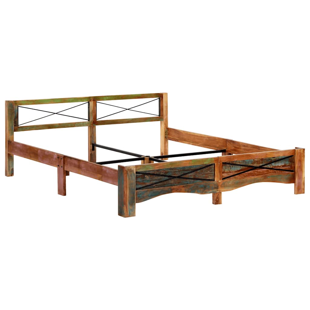 Bed Frame | Mixed colours due to reclaimed wood | Solid Reclaimed Wood