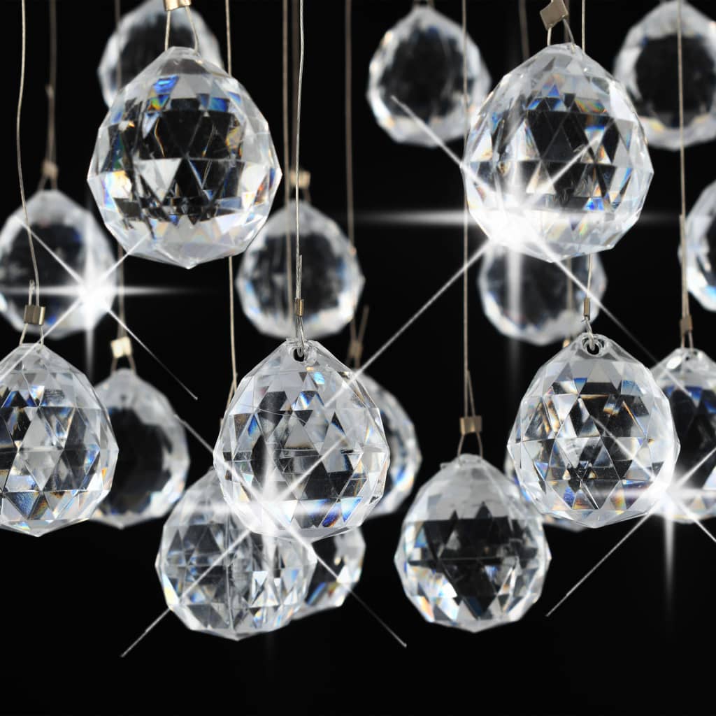 Ceiling Lamp | Silver and Transparent | Metal and Acrylic | Medium
