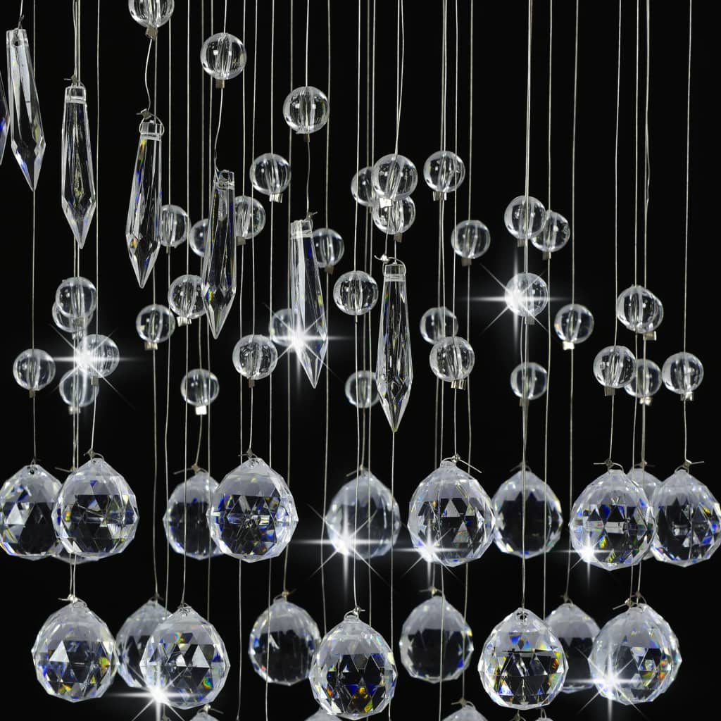 Ceiling Lamp | Silver, Transparent | Metal, Acrylic | Medium