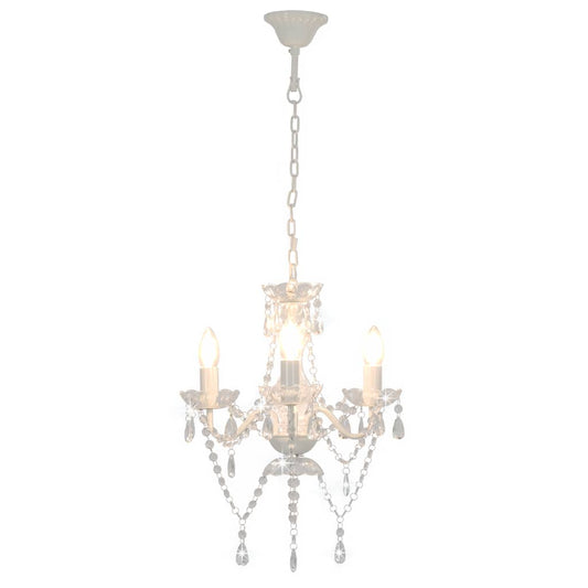 Chandelier | White | Metal | Standard | Decorative Inlays | Chandelier