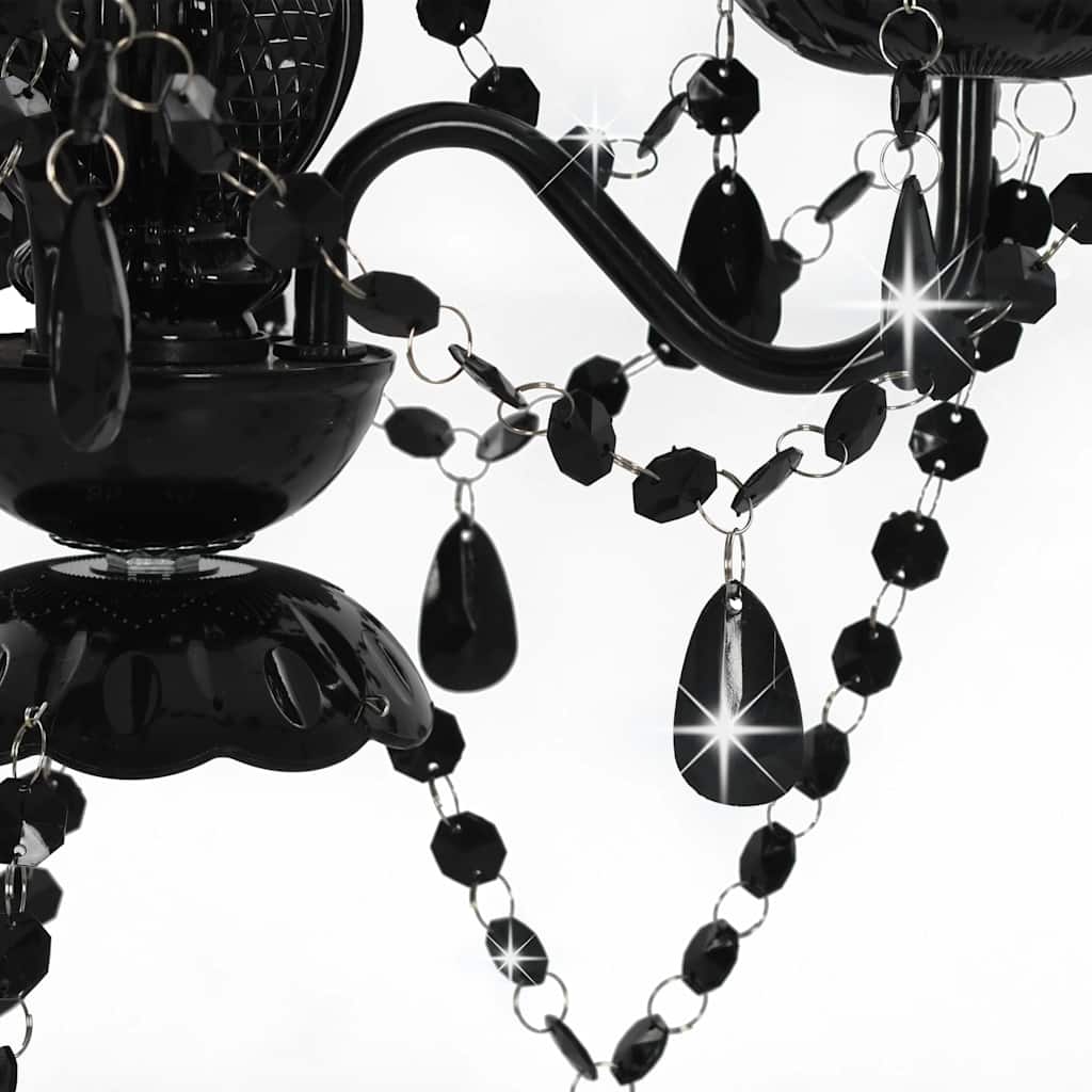 Chandelier | Black | Metal and Acrylic | Medium | Chandelier | Round