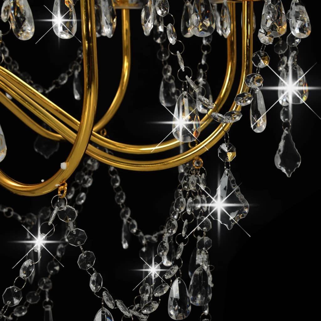 Chandelier | Gold, Transparent | Metal, Acrylic | Medium | Chandelier
