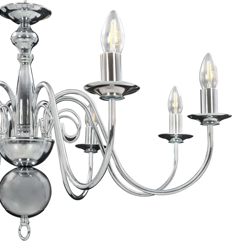 Chandelier | Silver | Metal | Medium | Chandelier | Round | Traditional