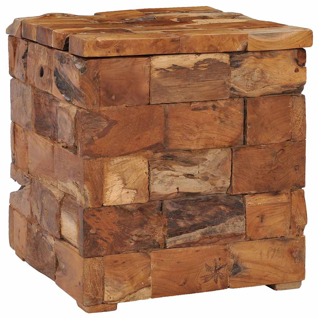Stool | Natural wood | Solid teak wood | Compact | Stool | Square