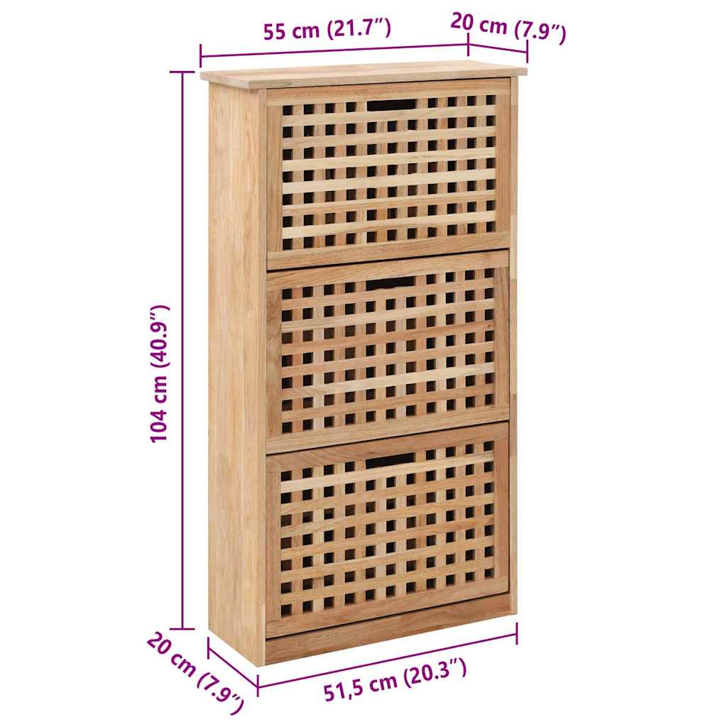 Shoe Organiser | Natural | Solid walnut wood and plywood | Medium