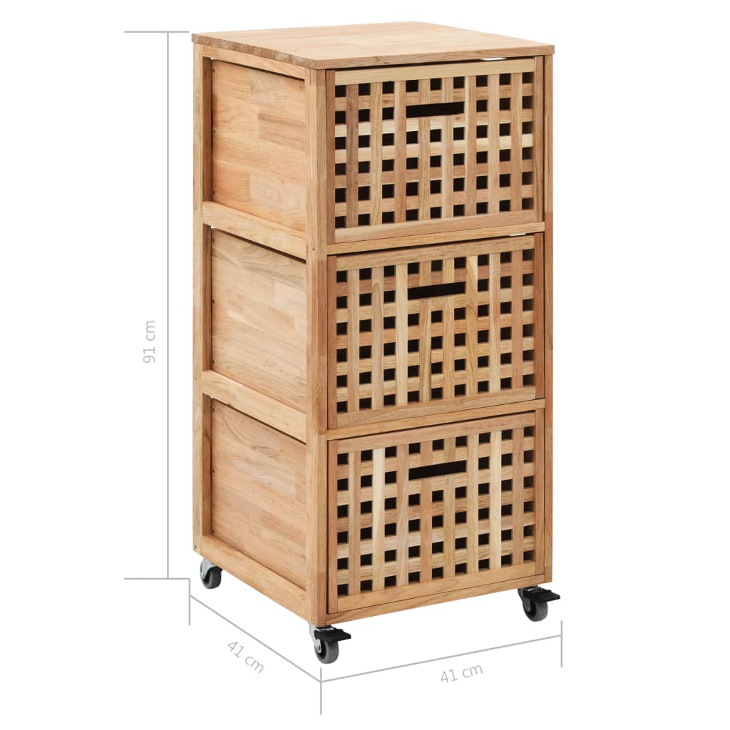 Storage Cabinet | Natural | Solid walnut wood | Medium | Bathroom Cabinet