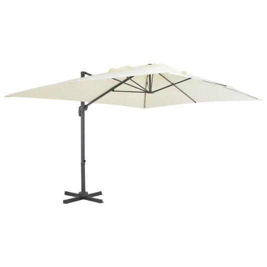 Garden Parasol | Sand | Aluminium | 4 x 3 m | Tiltable | Garden Parasol