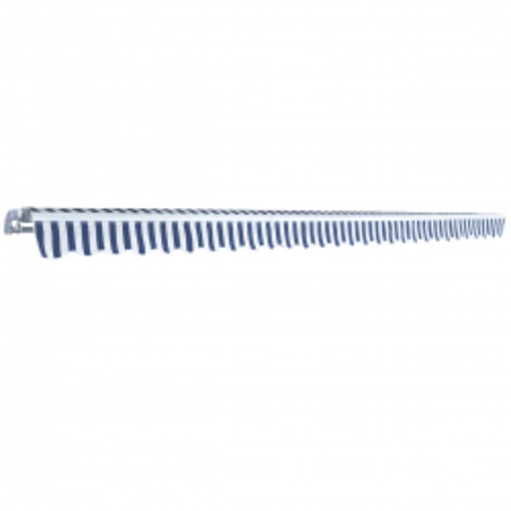 Folding Awning Manual Operated 600 cm Blue/White