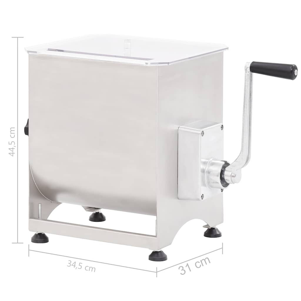 Meat Mixer with Gear Box Silver Stainless Steel