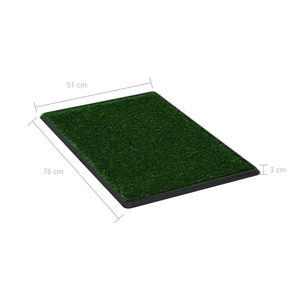 Pet Toilet | Green and Black | PP, PS, PE | 76 x 51 x 3 cm | Portable