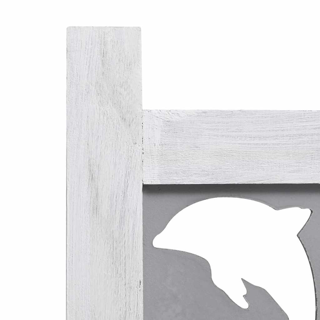 3-Panel Room Divider Gray 41.3"x65" Solid Wood