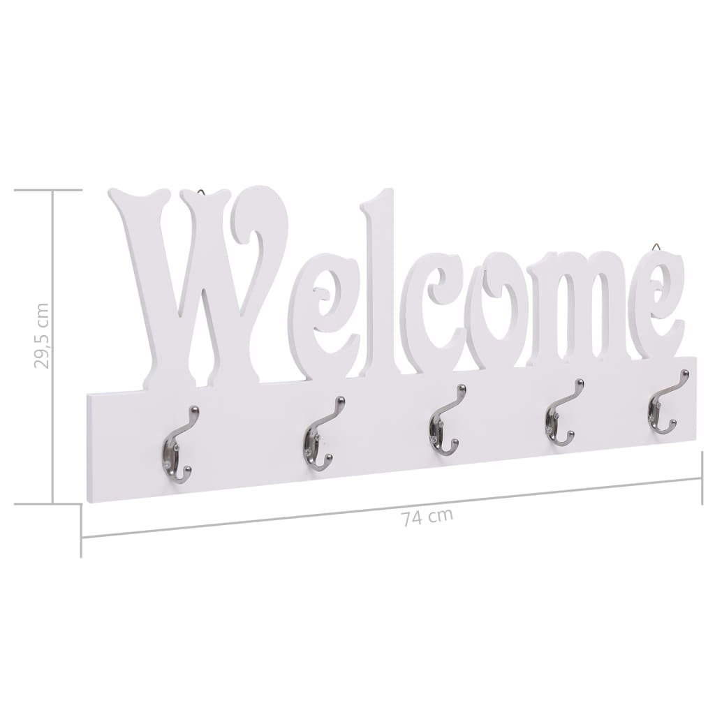 Coat Rack | White | MDF board | Medium | Coat Rack | Rectangular
